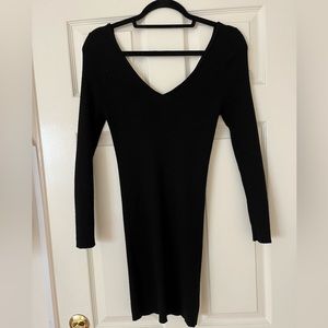 Kendall and Kylie Black Sweater Dress